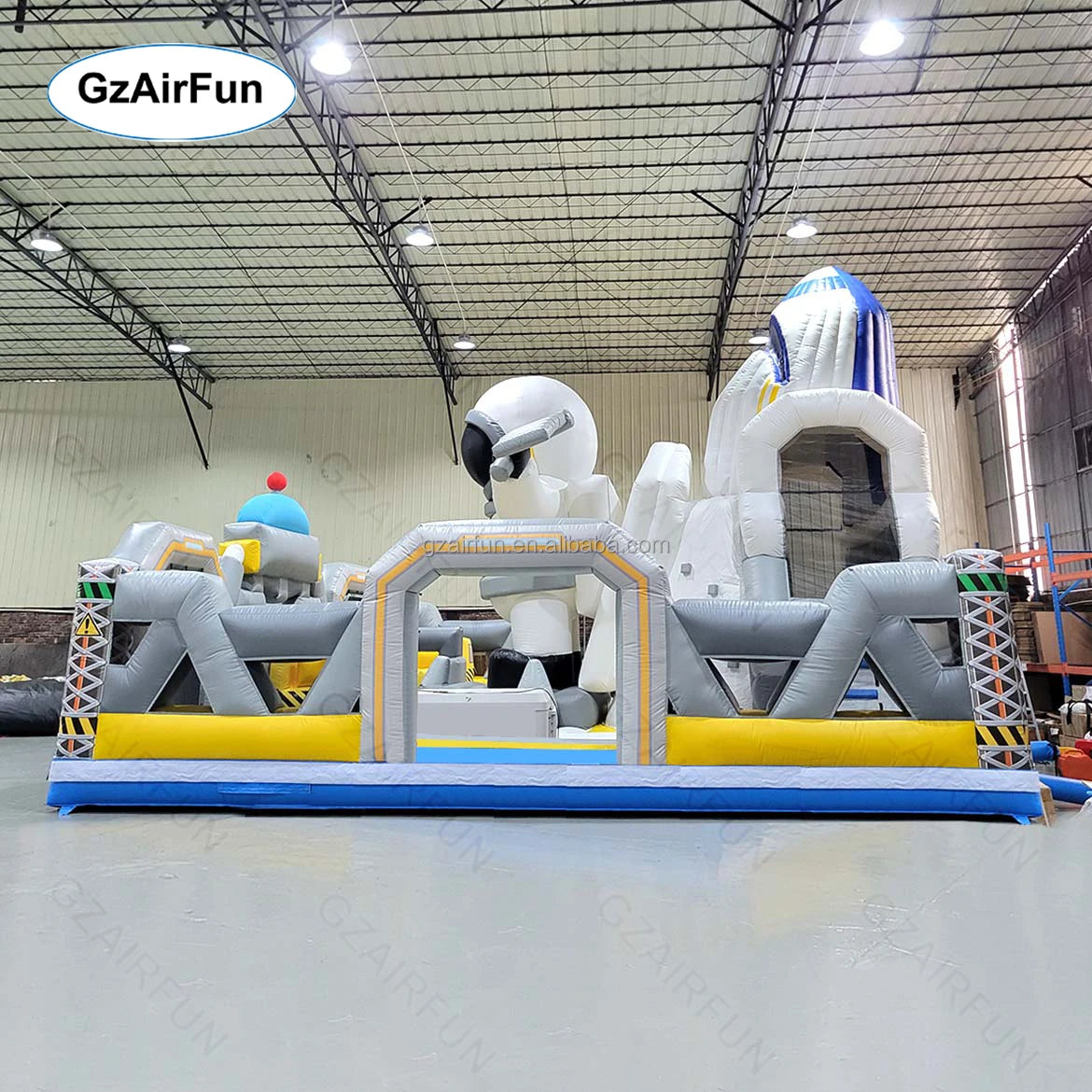 Factory Customized Large Commercial Space Inflatable Playground Astronaut Obstacle Course Slide Rock Climbing for Kids