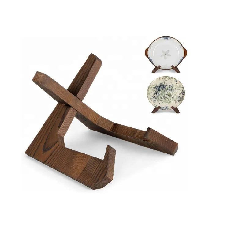 Wooden Easel Frame Holder Display Stand for Large Deep Bowls Platters and Dishes  Bowl Stands for Display Plate Stand