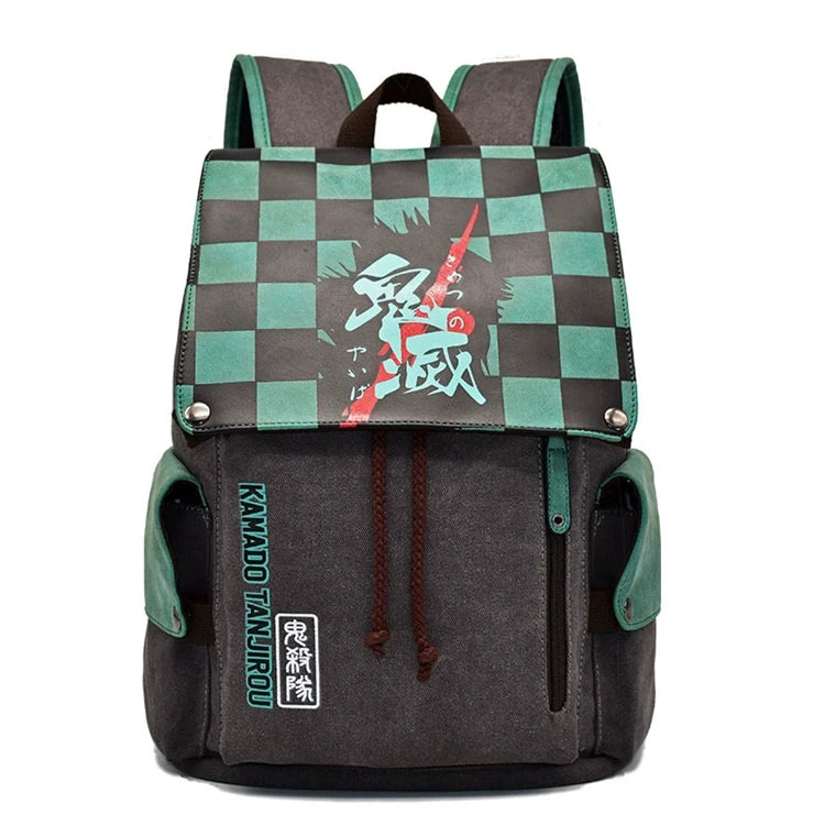 Custom logo Premium Promotional Water Proof Adult Vintage Durable Men Pu Leather Canvas Backpack
