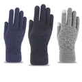 Custom logo Winter Warm Touch Screen Gloves Thermal Cable Knit Glove for Cold Weather MegaBDM