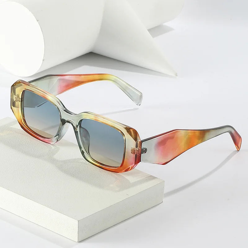 Wholesale Custom Logo Branded Designer Glasses Small Frame Square Eyewear for Men Women Available Black Blue Red Frames Made PC