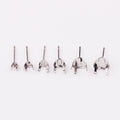 DIY Jewelry Making Stainless Steel Back Stopper Stud Ear Claws Heart Shape Earring Blank Base Earrings Back Posts