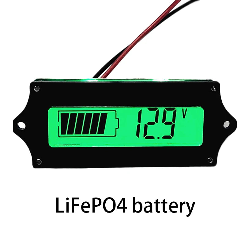 12V 24V 36V LiFePO4 Battery Capacity Indicator 4S 8S 12S Power Level Tester Monitor Voltmeter Meter LCD Display EBike 8-70V