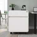 2 Draw Circular Arc Movable Cabinet Small Household White Desk Bottom Cabinet Durable Steel Office Cabinet