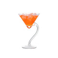 Bent Stem Maritini Glass
