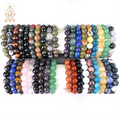 8mm Natural Crystal Quartz Gemstone Healing Bead Stone for Men Women Lucky Charm Energy Bracelet