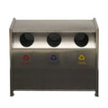 Custom Outdoor Metal Garbage Receptacle Trash Can Outside Street Recycle Waste Bin Airport Commercial Stainless Steel Dustbin