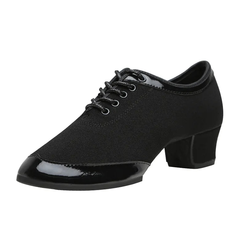 Newest 5cm Latin Dance Shoes for Women with Medium and High Heels Breathable Soft Sole Square Two Person Ballroom Dance Shoes