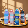 1000ML Large-capacity Fitness Sports Water Bottle Portable Straw Water Bottle Plastic Cup Outdoor Sports Water Bottle
