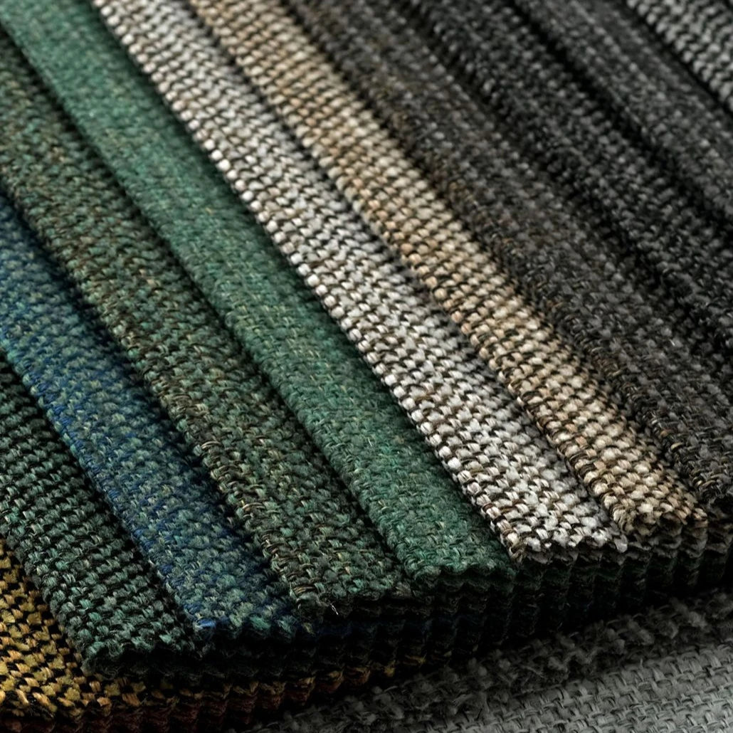 Ready Stock Wholesale Online Cheap Price Linen Polyester Upholstery Fabrics for Sofas and Furniture