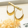 Personality Moon Shape Irregular Earring Stainless Steel Earrings Creative 18k Gold Plated Geometric Irregular Earrings