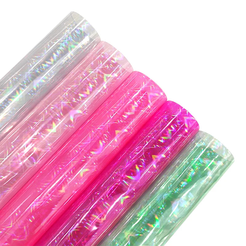 0.5MM Dichroic Film Clear Holographic Pvc Film Sheets for Decorating Curtain Wall