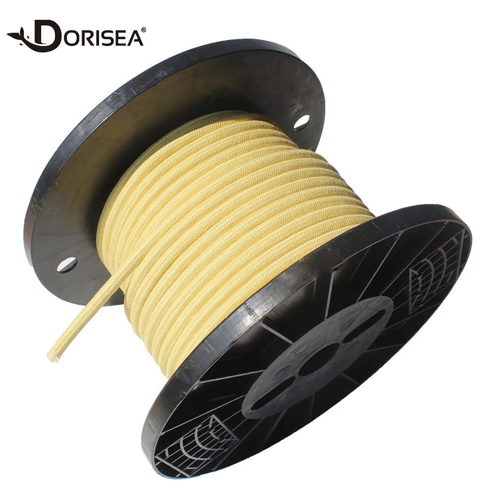 Multifunctional 0.5mm- 12mm Kevlar Braid Kite Line  Fireproof Aramid Fiber for Flying Camping Hiking Fishing