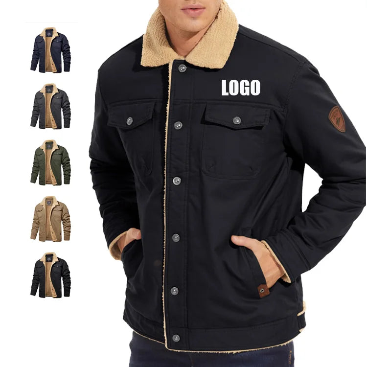 Custom Logo Wholesale Winter Bomber Jacket Black Men's Stylish Bike Riding OEM Service