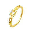 Elegant Dainty S925 Sterling Silver 18K Gold-Plated Women's Engagement Wedding Ring Fashionable Jewelry Parties Anniversaries