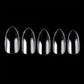 False Nail Tips Soft Gel Pro Tips Clear Color Salon Short Almond Shapes Tips NADECO