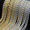 Hip Hop Jewelry 18k Gold Chain Stainless Steel Twist Rope Franco Chain Necklace for Men Women