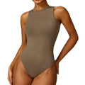 2024 High Quality Women's Gym Fitness Bodysuit Nude Feeling Slim Tight One Piece Yoga Jumpsuit Nylon Sleeveless Shapewear