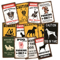 Beware of Dog Cat Pig Camel Warning Caution Vintage Tin Poster Metal Sign Wall Decor Farm Home Kennel Doghouse Decoration A12