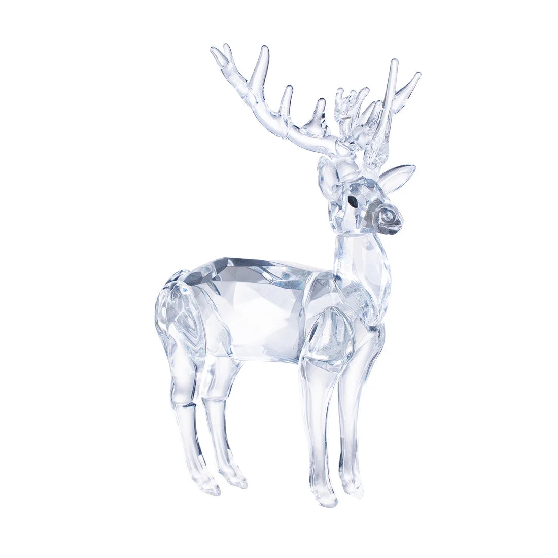 Christmas Reindeer Figurines Crystal Elk  Ornament Holiday Animal Statue for Home Office Desk Table Winter Decor Gifts