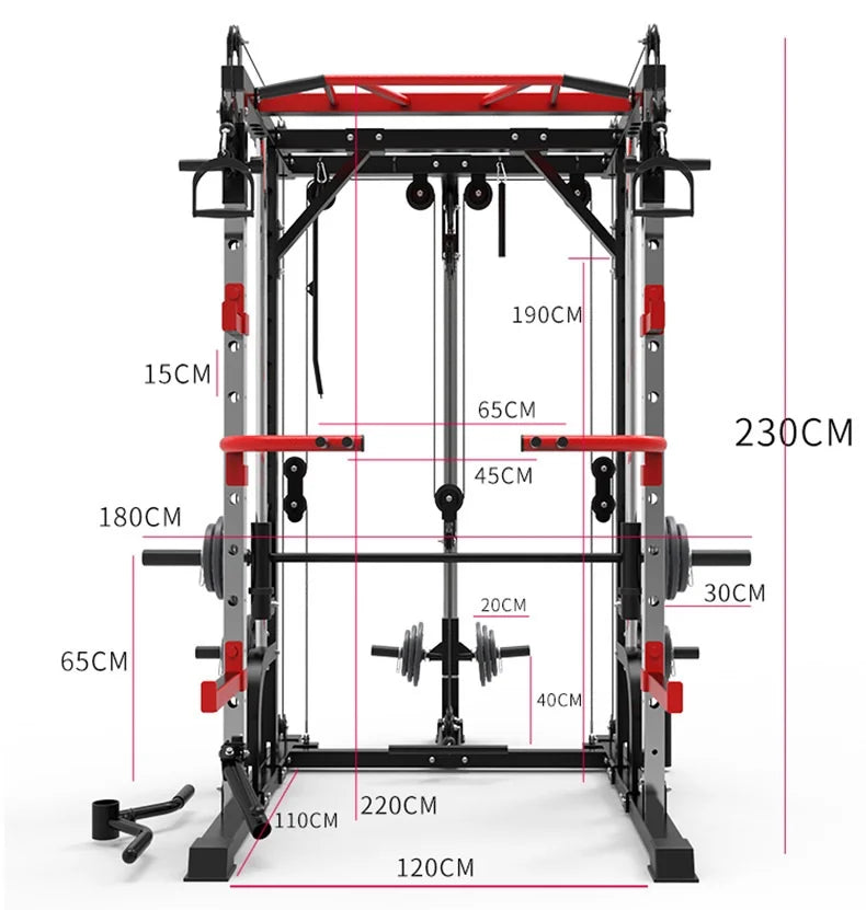 Complex Squat Rack Smith Machine Barrel Training Arm Support Free Barbell Squat