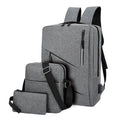 Wholesale Unisex Large Capacity Waterproof USB Charging Laptop Backpack 3-in-1 Set