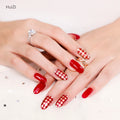 Huizi Wraps Christmas Custom Logo Multi-colored Non-toxic Quick Dry Easy Apply Nail Stickers