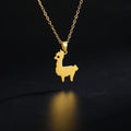Myshape Stainless Steel Necklace for Women Men Camel Sheep Animal Chain Pendant Cute Choke Ring Fashionable Trending Jewelry