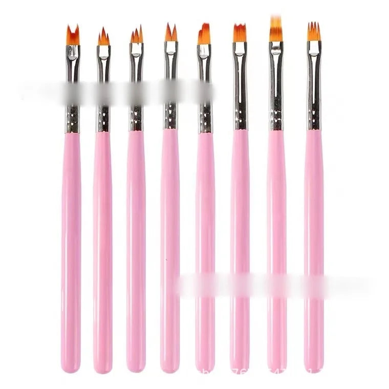 Hot Sale Newest UV Gel Polish Pen for Painting Flowers 8PCS Nail Art Tools DIY Nail Brush Set Flower Drawing Brush