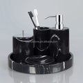 Wholesale Natural Luxury Ser 5pcs Marble Bathroom Decor Accessories Set