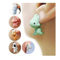 Hot Selling Cute Animal Bite Earring Fashion Simple Handmade Dinosaur Stud Earrings for Girls Women