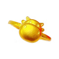 Brass Gold-Plated Chinese Zodiac Cow Ring Placer Gold Jinniu Ring Can Open Separable Mold Night Market Stall Supply