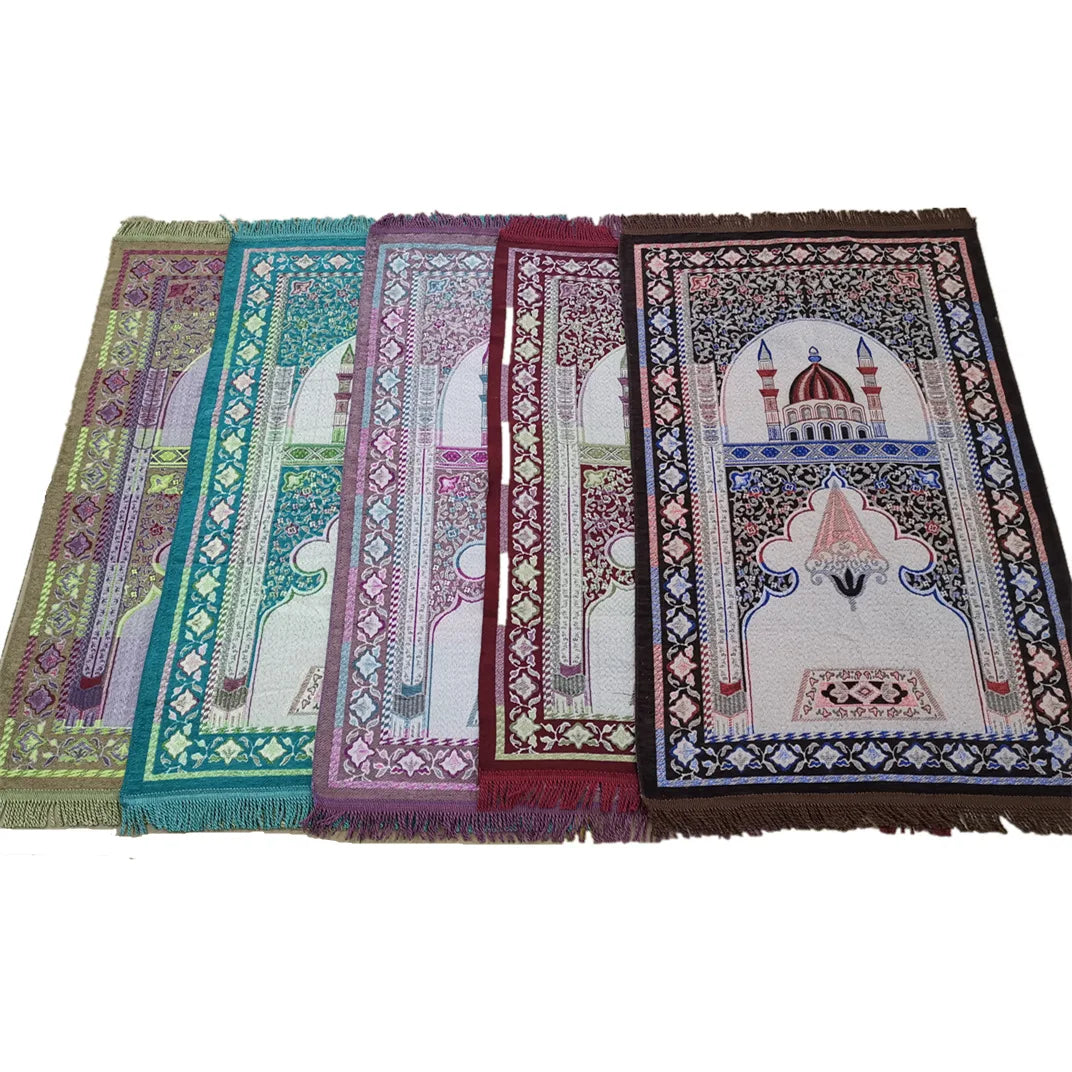 Prayer Mat Muslim Outdoor Pocket Folding Mats for Prayer Use with Five Color Portable Prayer Rug