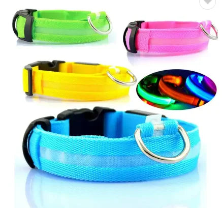 High Light Flash Anti-lost Avoid Car Accident USB Rechargeable Led Dog Collar for Dogs Puppies