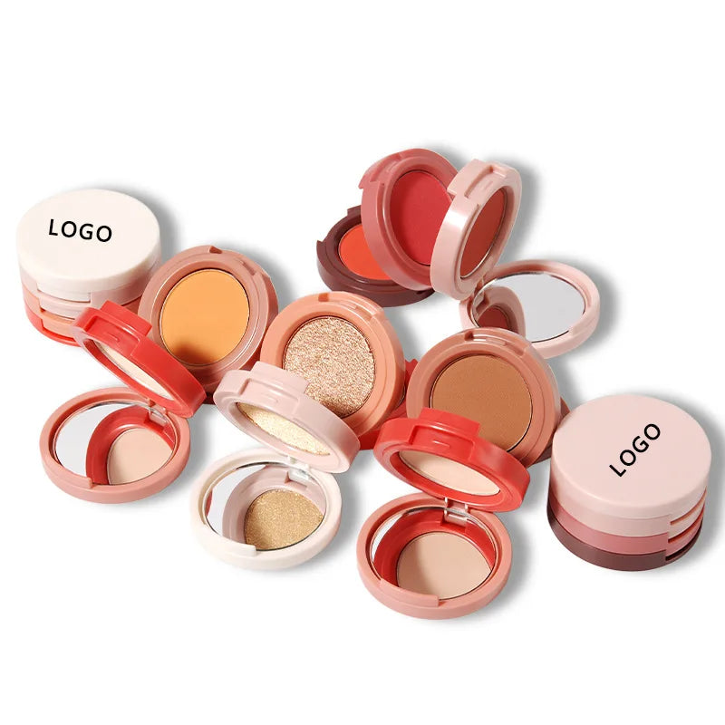 Custom 3 in 1Multi-Function Blusher Highlighter Bronzer Palette Vegan Cruelty Free Blush Contour Highlighter Palette