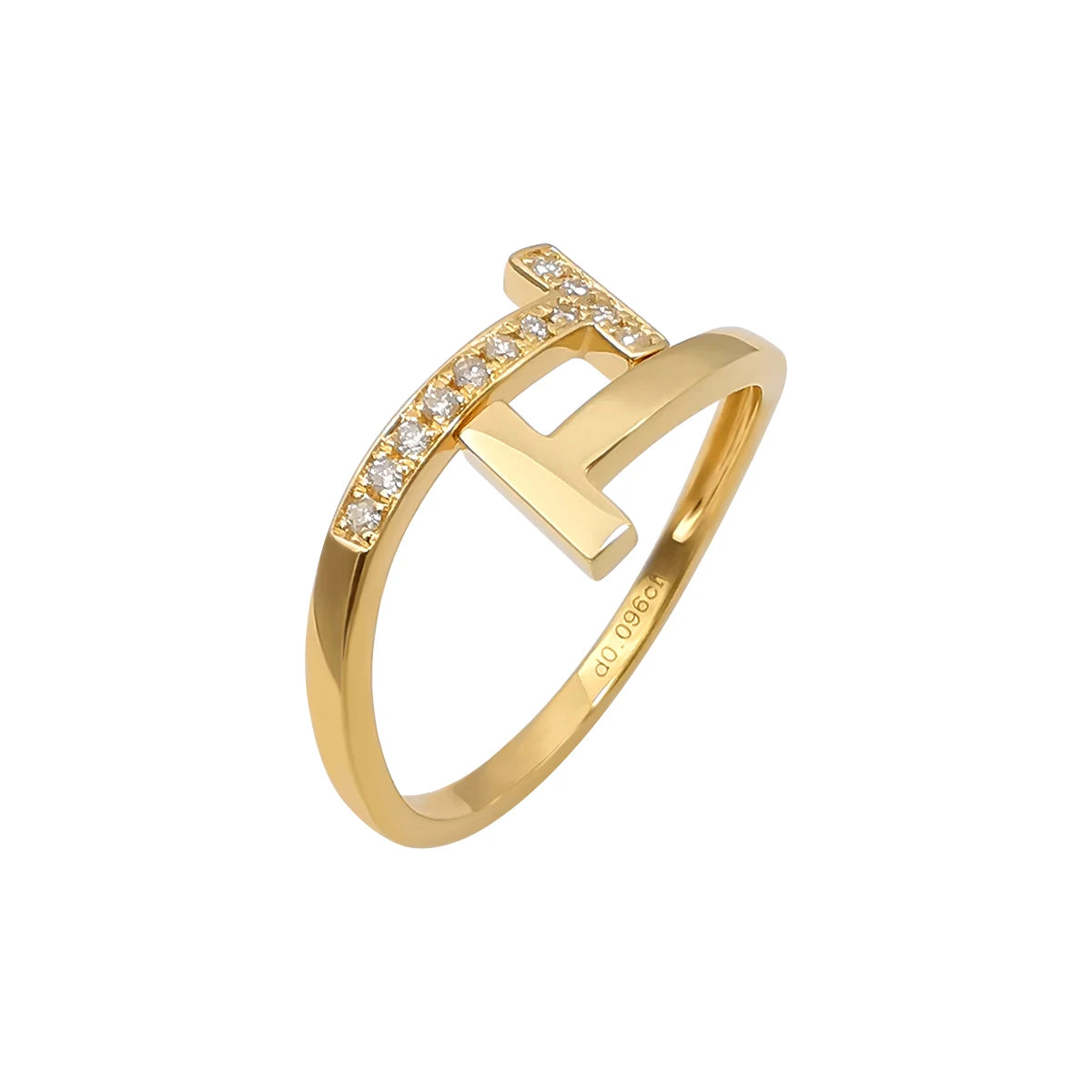 Luxury Trendy Real 18K Gold Rings with Diamond Rings 18K Ladies Women Men Rings Jewelry