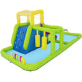 Bestway 53387 Turbo Splash Water Zone 7.1m X 3.1m X 2.65m Mega Water Park with 220v Blower for Outdoor Fun