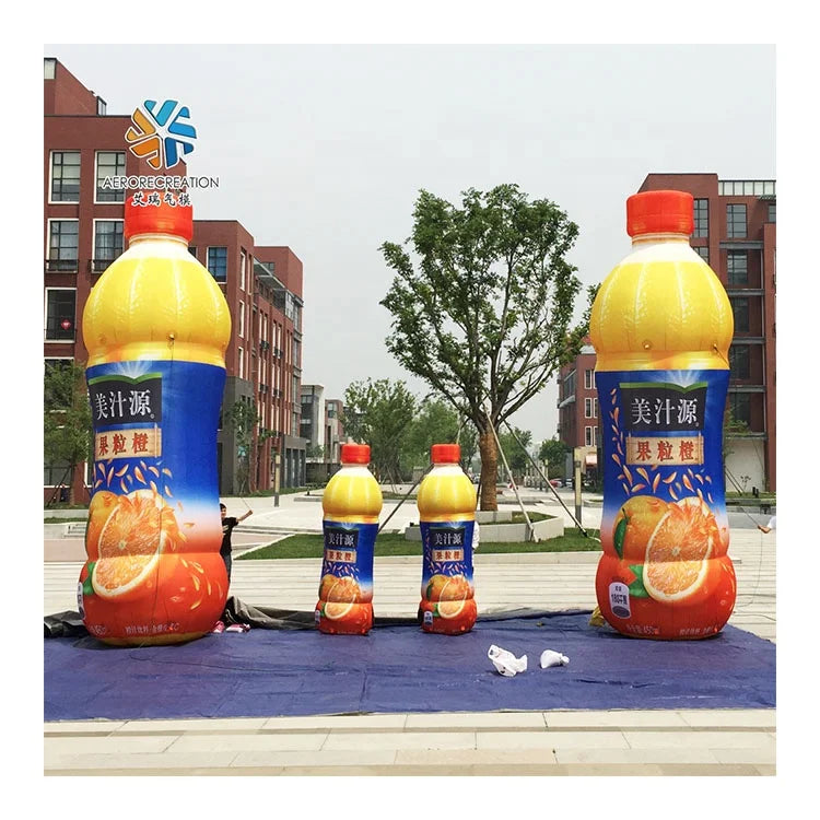 Hot Sale Giant Inflatable Juice Bottle High Quality Promotion Advertising Inflatable Bottles Customized Inflatable Model