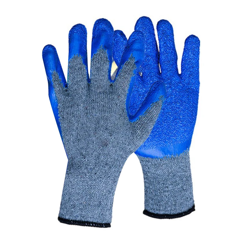 Wholesale Safety Gloves Anti-Cut & Anti-Slip Rubber Polyester Low Resistance Latex Gardening Work Gloves for Non-Slip Dipping