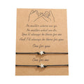 Bracciale a Stella Couple Gold Star Charm Wish Bracelet Lucky Red Star Adjustable Bracelet Rope Wholesale