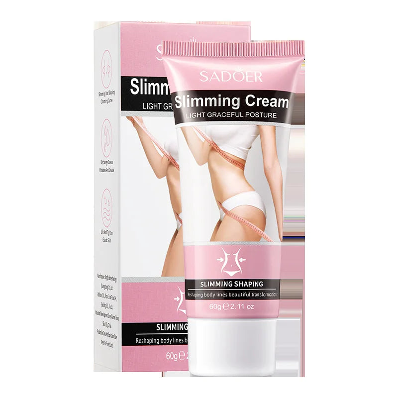 OEM SADOER Private Label herb Body Care Heated Weight Loss Fat Burn Hot Natural Beauty Slimming Cream for Women