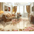 Self-adhesive Waterproof 3D PVC Living Room Bathroom Floor Mural Marble Cultural Relief Floor Covering Wallpaper Indoor