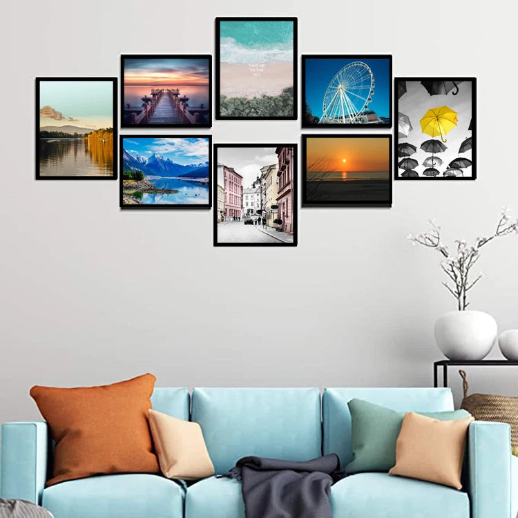 Picture Frame Foto Frame Family Home 11X14 Collage Photo Frame Set Plastic ABS Modern Oem Custom Cadre Photos Famille White