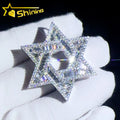 Unique Design Iced Out Moissanite Jewelry Hip Hop Hexagon GRA Certified Vvs d Moissanite Out Tennis Necklace Star Pendant