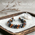 Lava Rock Essential Oil Diffuser Gemstone Bracelet Tiger Eye Hematite Beads Double Layer Bracelets Macrame Adjustable Braided MegaBDM