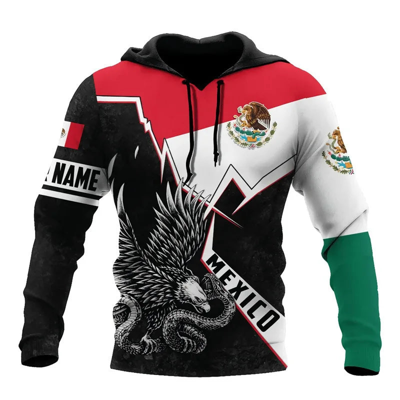 Fitsp Mexican Style Hoodie Men 3d Printed Sweater Custom Mexico Hoodies Sweatshirt Pullover Wholesale