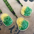 Maitreya Buddha Pendant Glass Sweater Necklace Vintage Diamond-studded Guanyin Pixiu Buddhism Imitation Jade Pendant Necklace