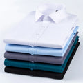 Solid Non Iron Polyester Cotton Long-Sleeved Shirts Formal Business Men's Shirts Formal Uniforms Office Dress Shirts for Men