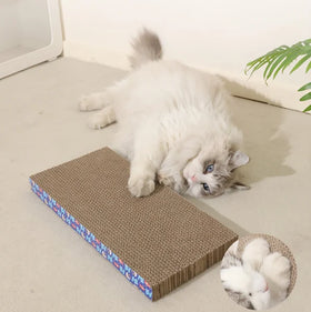 Customized Basic Rectangle Cat Scratching Board Corrugated Cardboard Scratcher Made of Durable Paper Food-grade Cornstarch