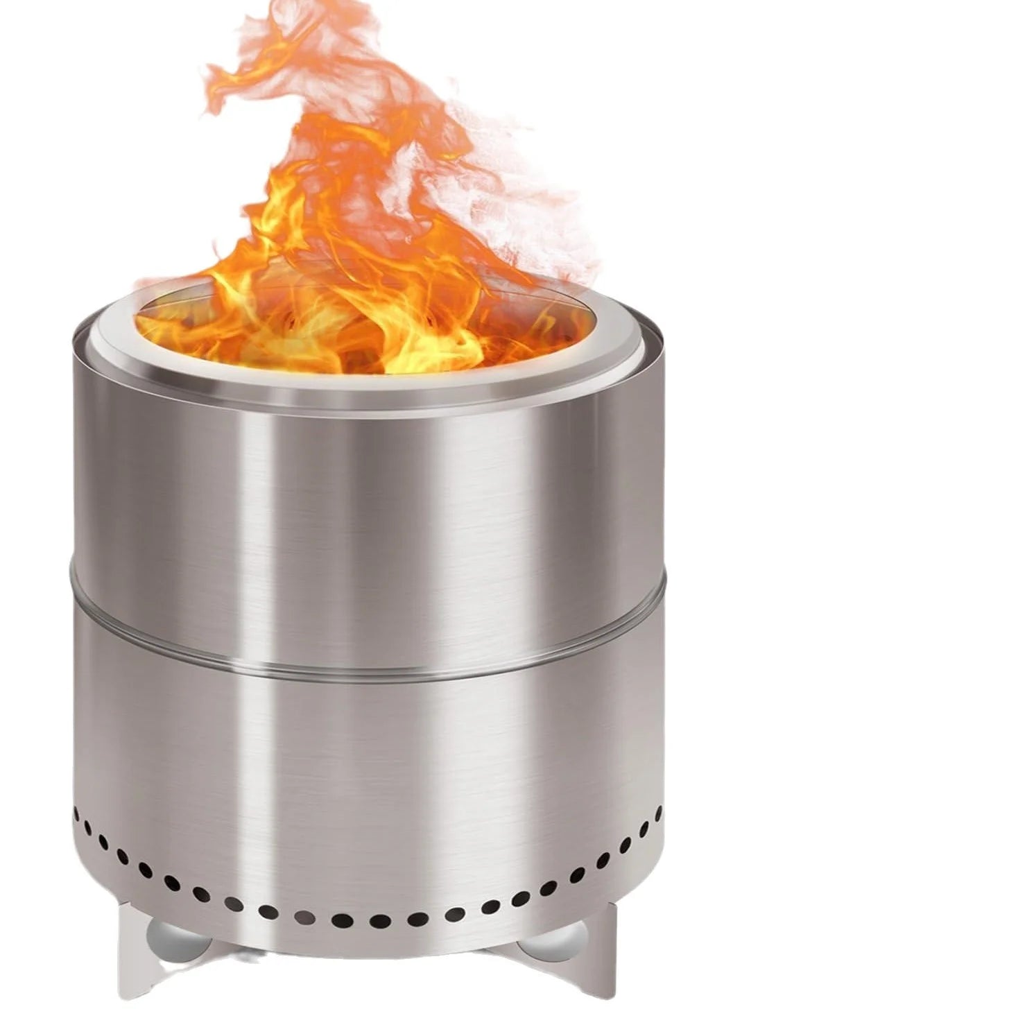 JAS Portable Stainless Steel Galvanized Surface Folding Outdoor BBQ Bonfire Stove Second-Burning Smokeless Model YS-9-11 High